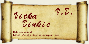 Vitka Dinkić vizit kartica